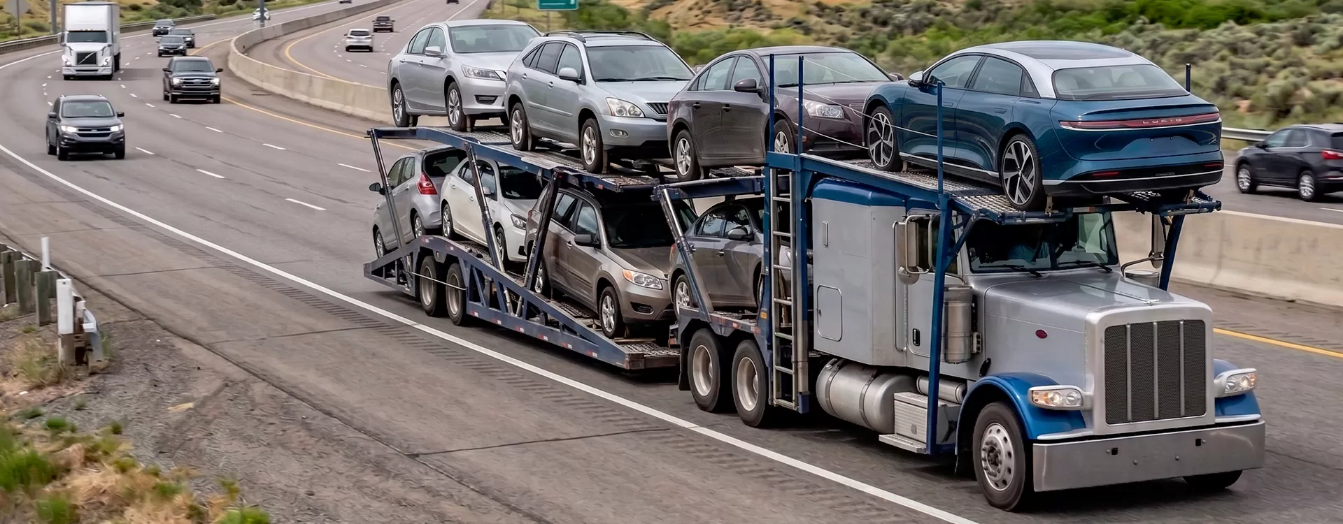 Vehicle carrier transporting cars from Las Vegas to Florida